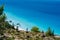 Beautiful blue Greece Thasos sea
