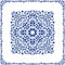 Beautiful blue headscarf pattern