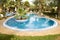 Beautiful blue hotel pool