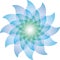 Beautiful Blue Lotus Flower Icon.