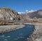 Beautiful blue Marsyangdi River