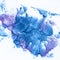 Beautiful blue and purple blobs on white background.