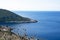 Beautiful blue sea harbor outside Pylos,Peloponnese,Greece, Europe.Mediterranean region.Ionian sea, bay landscape with