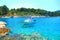 Beautiful blue sea, Island Hvar in Croatia