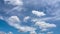 Beautiful blue sky background TimeLapse with wipe white stratus cloud cloudscape slowly moved on daytime sky horizon in tropica