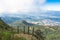 Beautiful blue sky and cloud viewpoint from high mountain Thailand