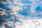 Beautiful Blue Sky with Dramatic Clouds. Nature Spectacles backgrounds