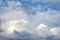 Beautiful blue sky with majestic clouds before the rain