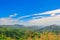 Beautiful blue sky. Mountain views Tropical forest, There are cloud