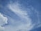 Beautiful Blue Sky with Moving White Wave Cloud