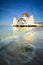 Beautiful blue sky over Malacca Straits Mosque