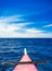 Beautiful blue sky sitting on a boat