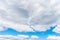 Beautiful blue sky,white cloud background. Shape independent, Elements of nature.Wonderful sky. Beautiful fluffy clouds