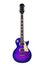 Beautiful blue sunburst electric guitar isolated