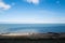 Beautiful blue tones in the sea and sky along the sea front in Tankerton, Whitstable.