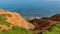 the beautiful blue waters and yellow cliff faces on the fleurieu peninsula at sellicks beach south australia on july 14 2020