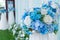 Beautiful Blue Wedding Ceremony Day Backdrop Decoration Outdoor