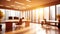 beautiful blurred background - Luminous Workspace: Panoramic Elegance in Modern Office