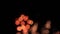 Beautiful blurred motion background bokeh defocused fireworks at holiday night sky Blurry firework sparkler