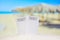 Beautiful blurred view of the beach and sand with travel tickets