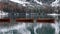Beautiful boats in alpine lake of Braies