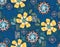 Beautiful Bohemian chic seamless pattern Hand drawn Floral and Botanical pattern