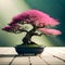 Beautiful bonsai plant in a pot - ai generated image