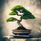 Beautiful bonsai tree in a pot - ai generated image