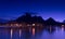 Beautiful Bora Bora and starry sky at night