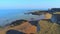 Beautiful Botany Bay and chalk rocks in England from above