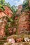 Beautiful bottom view of the Leshan Giant Buddha, China