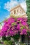 Beautiful Bougainvillea blossom in the beautiful and historical