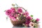 Beautiful bouquet of pink lisianthus flowers