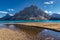 Beautiful Bow Lake and Crowfoot Mountain