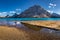 Beautiful Bow Lake and Crowfoot Mountain