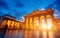 Beautiful Brandenburg Gate at evening