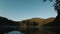 Beautiful breathtaking panoramic view of mountain lake in Carpathians, Landscape Sinevir.