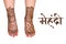 Beautiful bridal mehndi on legs simple and beautiful stylish leg mehndi design beautiful bride indian woman mehndi on legs with