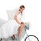 Beautiful bride on bicycle