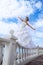 Beautiful Bride in the Blue Sky