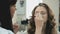 Beautiful bride gets a professional makeup