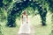 Beautiful bride in white dress