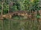 A beautiful bridge reflection in Bukit Wang Waterfall, Jitra, Kedah.