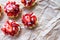 Beautiful and bright cupcakes with strawberries, delicious and simple