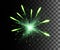 Beautiful bright green firework decoration firework for Christmas New Year celebration holiday festival birthday isolated on the t