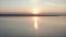 Beautiful, bright sunrise over the lake. Sunset over the drone reservoir frames