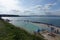 Beautiful Brixham seascape with the outdoor swimming pool in Brixham Devon looking out to sea