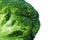 Beautiful broccoli from edge to corner, close-up, white background,