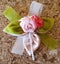 Beautiful brooch with fabric flower