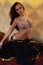 Beautiful brunette, belly dancer, performer